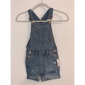 Gap kids overall shorts with tags